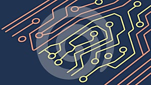 Abstract Digital Circuit Board Pattern Vector, vector design Generative AI