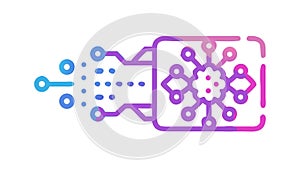 Abstract Digital Circuit. Technology and Connectivity. vector design Generative AI