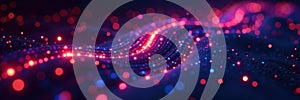 Abstract digital code flow, glowing binary data streams, data science, source code