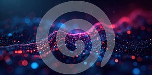 Abstract digital code flowing, binary data streams , database, innovation