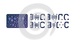 Abstract Digital Code Pattern, Matrix or Data Stream, vector design Generative AI