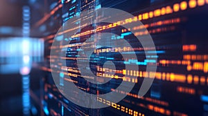 Abstract Digital Code Streaming Data Flow
