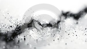 Abstract digital communication points Technological background Network connection structure Color plexus effect