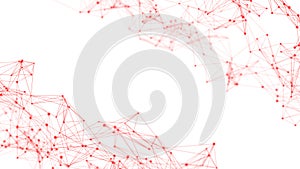 Abstract digital communication points. Technological background. Network connection structure. Color plexus effect. 3D