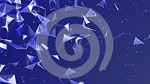 Abstract digital communication points. Technological background. Network connection structure. Color plexus effect. 3D