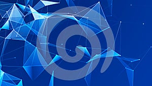 Abstract digital communication points.Technological background. Network connection structure. Color plexus effect. 3D