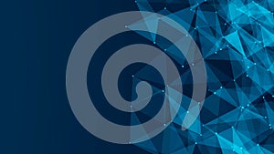 Abstract digital communication points. Technological background. Network connection structure. Color plexus effect. 3D