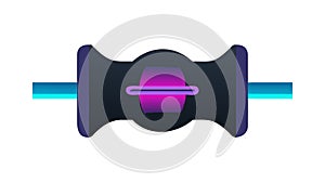 Abstract Digital Connection, Data Flow Link, Tech Network Interaction. vector design Generative AI