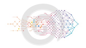 Abstract Digital Connection Data Network Lines Vector, vector design Generative AI