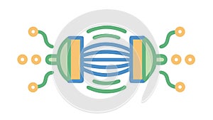 Abstract Digital Connection, Data Transfer, Network, Advanced Technology, vector design Generative AI