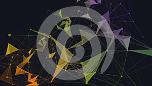 Abstract digital connection dots and lines. Technology background.