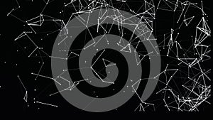 Abstract digital connection dots. Technology background. Network connection structure. Plexus effect. 3d rendering