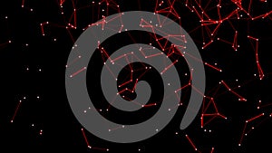 Abstract digital connection dots. Technology background. Network connection structure. Plexus effect. 3d rendering