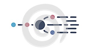 Abstract Digital Connection, Interlinked Data Points, vector design Generative AI