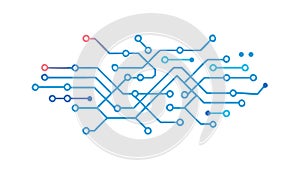 Abstract Digital Connection Network Grid, vector design Generative AI