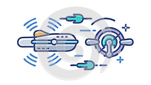 Abstract Digital Connection Technology Icon, vector design Generative AI