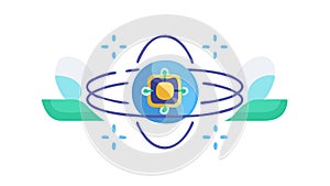 Abstract Digital Core for Data Processing and AI. vector design Generative AI