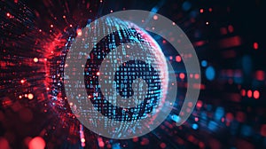 Abstract on Digital Data Background Exploring Network and Technology Concepts Through Innovation