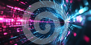 This is an Abstract Digital Data Background featuring various Technological Processes and themes