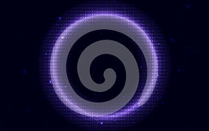 Abstract digital data binary code diagonal on blue background with light effect