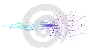 Abstract Digital Data Explosion Burst Vector Design, vector design Generative AI