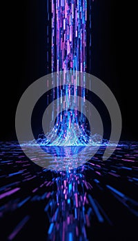 Abstract Digital Data Flow Background