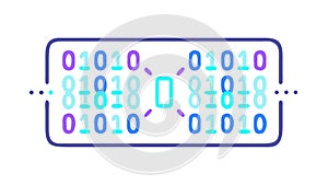 Abstract Digital Data Flow, Big Data Visualization, vector design Generative AI