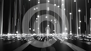 Abstract digital data flow on dark network grid