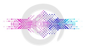 Abstract Digital Data Flow Lines Geometric Background, vector design Generative AI