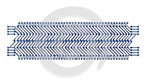 Abstract Digital Data Flow Lines Pattern, vector design Generative AI