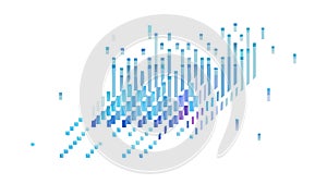 Abstract Digital Data Flow. Modern Information Tech Stream, vector design Generative AI