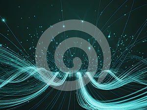 Abstract Digital Data Flow Network Background