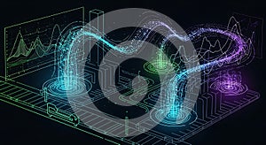 Abstract Digital Data Flow and Processing Network