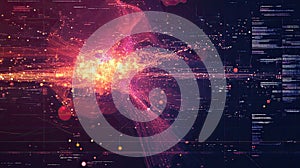 Abstract Digital Data Flow Visualization