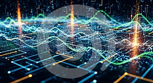 Abstract Digital Data Flow Visualization