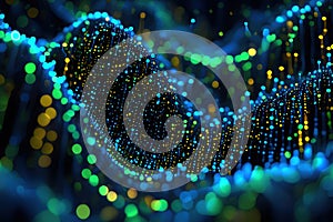 Abstract Digital Data Network Visualization