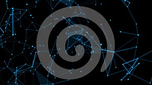 Abstract digital data nodes and connection paths within any type of network or system of networks. Animation light