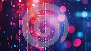 Abstract Digital Data Stream. AI Generated