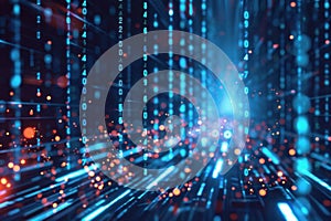 Abstract digital data stream background