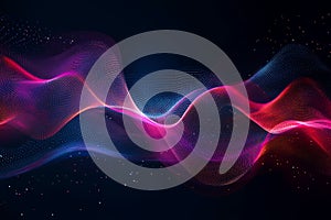 Abstract Digital Data Stream with Colorful Repeating Patterns and Modern Technology Visual Effects