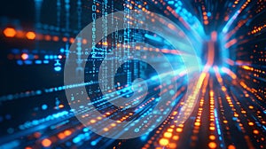 Abstract Digital Data Stream, Generative AI