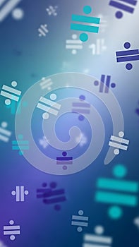 Abstract Digital Data Symbols and Binary Code Visualization