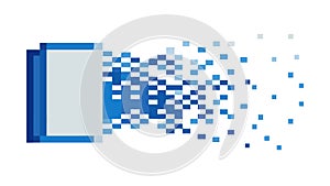 Abstract Digital Data Transformation Effect, vector design Generative AI