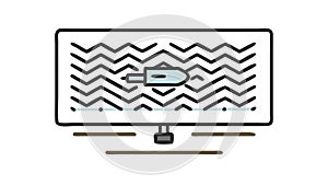 Abstract Digital Data Visualization, Tech Information Flow, vector design Generative AI