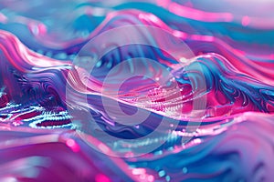 Abstract digital data visualizations artificial intelligence. Futuristic technology innovation.