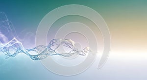 Abstract digital data wave visualization