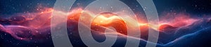 Abstract Digital Design of Cosmic Waves and Starry Sky photo