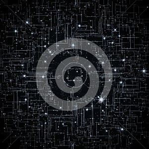 Layout forms a symmetrical pattern with a focus point at the center,