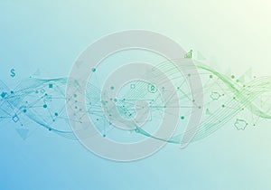 Abstract digital design featuring a dynamic wave pattern in