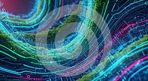 Ultra HD Tech Abstract Background Futuristic AI Generated Digital Design No Text Perfect for Wallpapers Websites and Branding